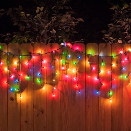 Instalatie Craciun, 15 m, 429 Led-uri ,Franjuri, Multicolor, Flash, Transformator cu telecomanda, Interconectabila, Prelungitor 3 m inclus, Fir Alb, Flippy