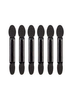 Set 20 de pensule make-up, cap dublu, 6.2 cm, negru