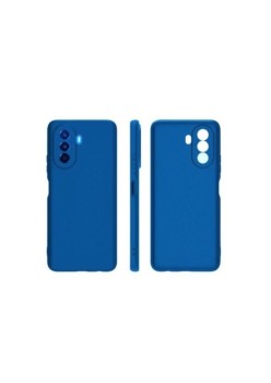 Husa pentru Huawei Huawei Y90, Flippy, Liquid Silicone, cu Microfibra pe interior, Protectie Antisoc, Albastru Inchis