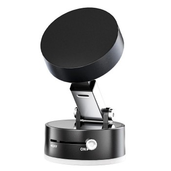 Suport magnetic Flippy pentru  telefon, pliabil si retractabil pe ambele parti, pentru toate telefoanele mobile, negru