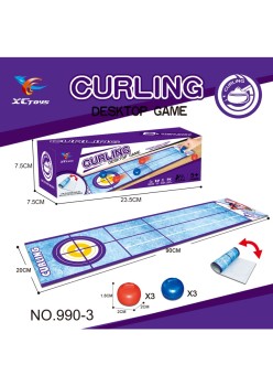 Joc de Curling, Flippy, Covoras, 6 Mingi, Multicolor, 23.5x7.5x7.5 cm