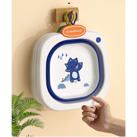 Lavoar Pliabil, Flippy, pentru Copii 1-8 Ani, Model Animat, din PP+TPE, 32x29x10 cm, Albastru