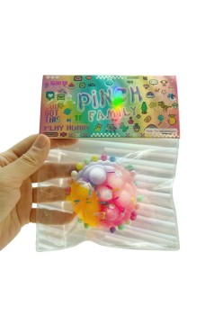Jucarie Antistres Squishy, Flippy, cu Revenire Lenta, Model Prajiturica, 6x6 cm, 60g, Ambalaj Transparent, Multicolor