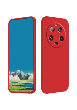 Husa de Protectie, Flippy, pentru Xiaomi 14 Ultra, Liquid Silicone, cu Microfibra pe Interior, Protectie Antisoc, Compatibil Incarcare Wireless, Rosu