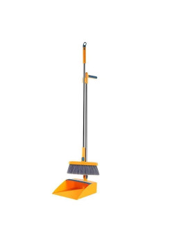 Set Matura si Faras cu Coada Detasabila, Flippy, cu Dinti de Pieptene pentru Curatare Matura, rotativ, pliabil, Otel inoxidabil si Polipropilena, portocaliu