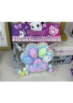 Jucarie Antistres Squishy, Flippy, cu Revenire Lenta, Model Labuta de Pisica, 220g, 12.5 x 10.5 cm Squeeze Pinch Family, Ambalaj Transparent, Model 4