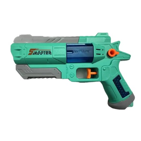 Pistol Manual cu Apa, Flippy, Jucarie Pistol cu Apa Sigur Pentru Copii, Design Nou S-Shooter Atractiv, 23 x 14.5 cm, Verde