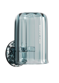 Suport Multifunctional 2 in 1, Pahar si Suport pentru Periuta de Dinti, Flippy, Plastic, Dimensiune: 10.4 x 7.3 x 7.3 cm, Albastru
