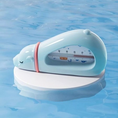 Termometru pentru Baie, Flippy, Plutitor, Rezistent la apa, Multifunctional, Model Urs Polar, 15x7.5x4 cm, Albastru