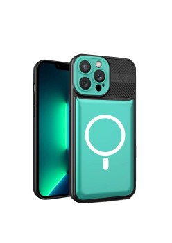 Husa Urban Armor pentru Samsung A13 4G Verde deschis, Suport Auto Magnetic, Protectie Antisoc, Flippy