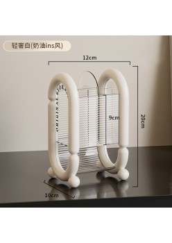 Dressing table eyebrow pencil brush storage rack - color: cream white [cream ins style]