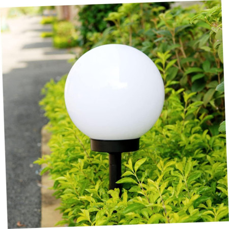 Set 2 Lampi Solare LED, Flippy, Forma Sferica, Tip Glob, Diametru 10 cm, Alb Cald