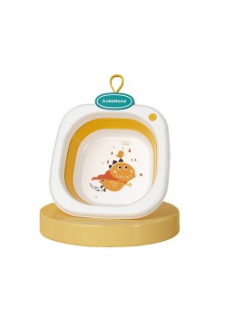 Lavoar Pliabil, Flippy, pentru Copii 1-8 Ani, Model Animat, din PP+TPE, 32x29x10 cm, Portocaliu