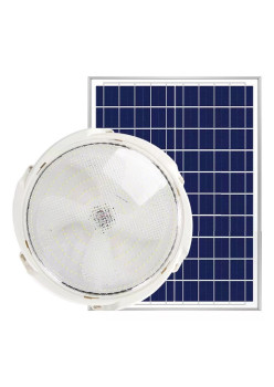 Plafoniera solara Flippy, 200 W, diametru 320 MM, cu telecomanda, Lungime prelungitor: 4.6 m, alb rece