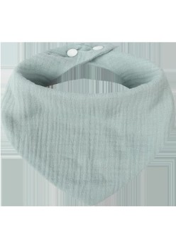 Baveta Triunghiulara din Bumbac pentru Copii, Flippy, 0-12 Luni, 33x32 cm, Rezistenta la apa, Albastra