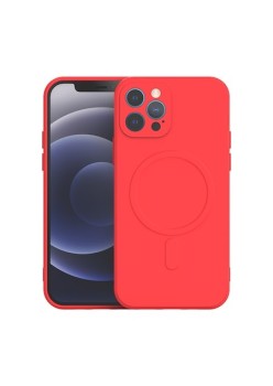 Husa protectie Flippy compatibila cu iPhone 12 Pro (6.1) , Liquid MagSafe, ring-shaped, magnetica, Rosu