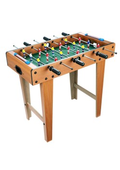 Masa de fotbal cu teren si 18 jucatori Flippy, cu tablou pentru scor, din metal, lemn si ABS, cu Picioare, 69 x 34 x 65 cm, pentru copii si adulti