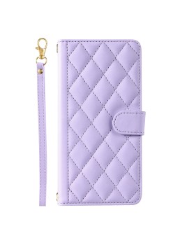 Husa de Protectie Tip Carte, Flippy, pentru Apple iPhone 15 Plus, Model cu Suport si Capsa, Antisoc, Rezistenta la Impact, Protectie Camera, Mov
