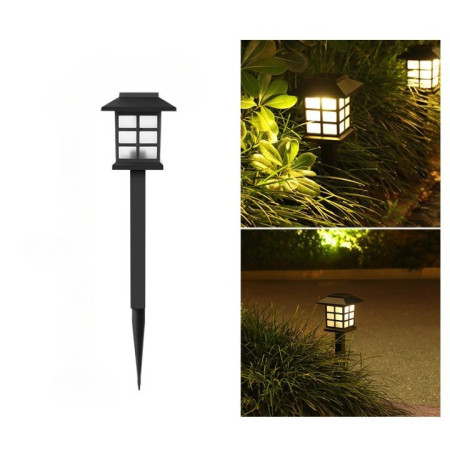 Lampa solara Led pentru gradina, Tip felinar, Flippy, Alb cald