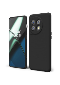 Husa de Protectie, Flippy, pentru OnePlus 11 5G, Liquid Silicone, cu Microfibra pe Interior, Protectie Antisoc, Compatibil Incarcare Wireless, Negru