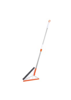 Mop Multifunctional, Flippy, Portocaliu, cu Racleta din Silicon, Maner Telescopic, Curatarea Eficienta a Tuturor Suprafetelor
