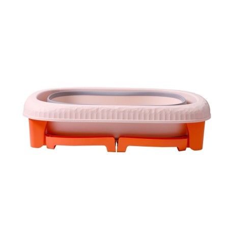 Cada Pliabila pentru Baie, Flippy, din PP+TPE, pentru Copii 0-6 Ani, cu Picioare, Suport de Sezut, Scurgere Etans, 80 x 52 x 42 cm, Portocaliu
