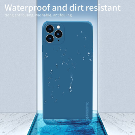 Husa protectie compatibila cu Apple iPhone 11 Pro Max Liquid Silicone Case Albastru inchis
