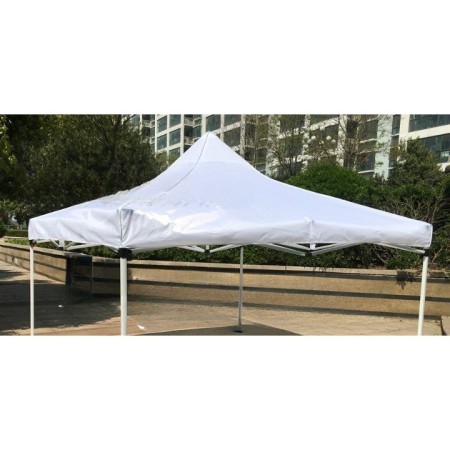 Prelată Acoperiș Cort Pavilion 1.9 x 1.9 m, Oxford 700D Cauciucat, Impermeabilă, Alb, Rezistentă UV, Fără Cadru