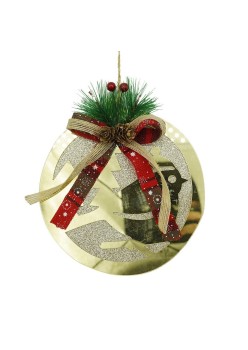 Ornament brad, Flippy, Pasare, Auriu, Lucios, 17*17CM, Acril, Interior/ Exterior