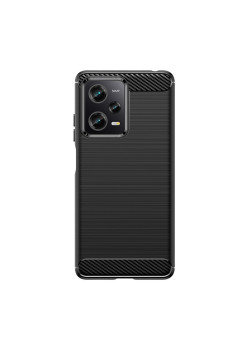 Husa Protectie, Flippy, pentru Xiaomi Redmi Note 12 Pro, TPU Carbon, Negru