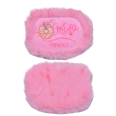 Paletă Farduri de Pleoape "Pink Fuzzy" – 12 Culori Mate, Sidefate & Glitter, Textură Catifelată, 15 x 10.5 cm