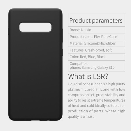 Husa protectie compatibila cu Samsung S10 Liquid Silicone Case Negru
