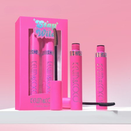 Set Mascara Stay Wild – 2 Bucăți, Negru & Maro, Alungire și Definire Gene, Cruelty-Free