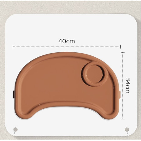Scaun de Masă cu Roti și Tavă Reglabilă pentru Bebeluși, Telescopic, Pliabil, cu Centură 5 Puncte și Depozitare, 97x73x65 cm, Maro