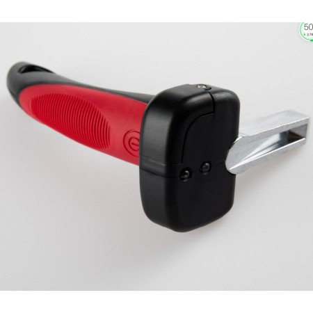 Maner Auto 4 in 1, Flippy, Kit de Siguranta, Maner, LED, Cutter, Ciocan, din ABS si Aluminiu, 18 x 7 cm, Rosu/Negru