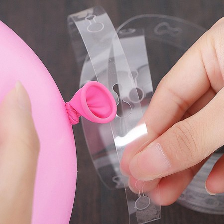 Banda Transparenta pentru Prinderea Baloanelor, Flippy, din PVC, 5 m, Gauri Duble, Transparent