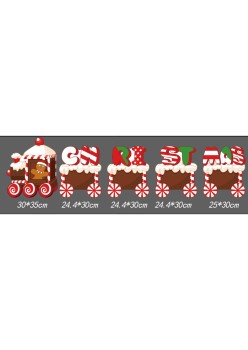 Christmas card light-up train - Christmas train type I - with 10 poles
