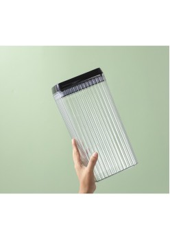 Container Borcan pentru Alimente, Flippy, din Plastic, 3.3l, Transparent, Model Abstract