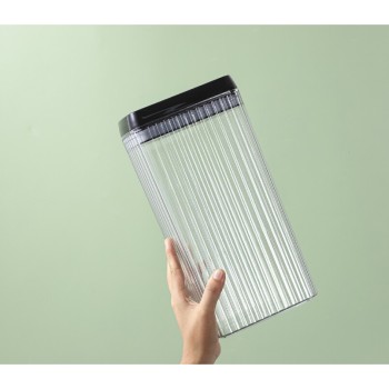 Container Borcan pentru Alimente, Flippy, din Plastic, 3.3l, Transparent, Model Abstract