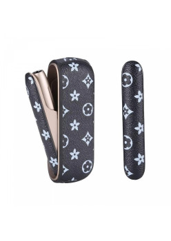 Set Husa Piele Ecologica Si Capac Plastic Flippy, pentru IQOS 3.0 DUO, de Protectie, Anti Soc si Zgarieturi, 20 gr, 12 x 4 x 2 cm, Negru