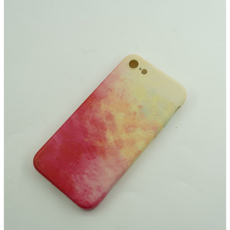 Husa protectie Flippy compatibila cu Apple iPhone 7/8G/SE2020 Tpu Ombre, Roz/Galben