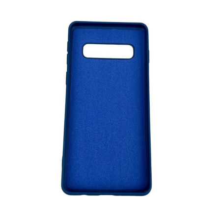 Husa protectie compatibila cu Samsung S10 Liquid Silicone Case Albastru inchis