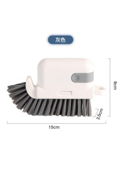 Perie Multifunctionala 3in1 de Curatare, Flippy, pentru Bucatarie, Vesela, Geamuri, Cap Detasabil, 9x15x2.5 cm, Gri