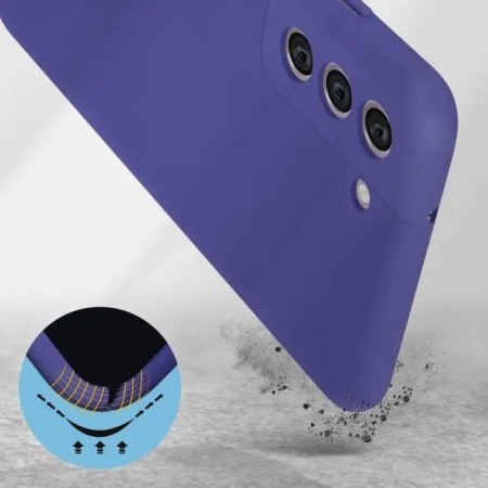 Husa protectie Flippy pentru Samsung S21 FE Liquid Silicone Mov