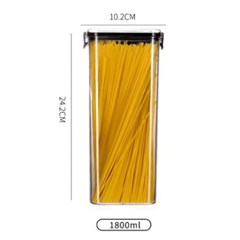 Container Borcan pentru Alimente, Flippy, din Plastic, 1.8l, Transparent