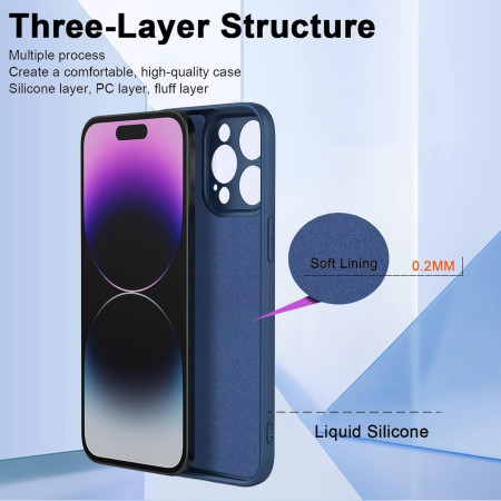 Husa de Protectie, Flippy, pentru Oppo Reno 11 F, Liquid Silicone, cu Microfibra pe Interior, Protectie Antisoc, Compatibil Incarcare Wireless, Albastru