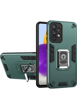 Husa Iron Warriors pentru iPhone 11, Flippy,  Hybrid Ring Holder Kickstand, Verde inchis