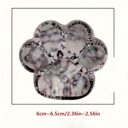 Jucarie Antistres Squishy, Flippy, cu Revenire Lenta, Model Labuta de Pisica cu Sclipici, 6.5x6 cm, 60g, Ambalaj Transparent, Alb-Negru