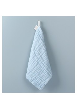 Prosop Absorbant din Bumbac pentru Bebelusi, Flippy, 30x30 cm, Sase Straturi, Albastru deschis