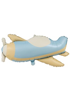 Balon din Folie Metalizata, Flippy, Figurina Animata, Model Avion, 78 x 42 cm, Ambalaj Individual, Pai Inclus, Umflare cu Aer sau Heliu, Albastru